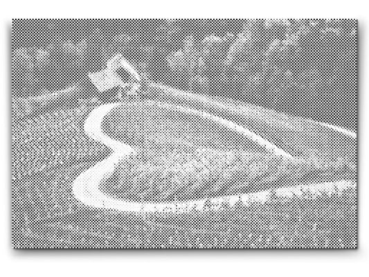 Mal-med-prikker -  Vingård ved vejen i hjerteform, Maribor - Slovenien