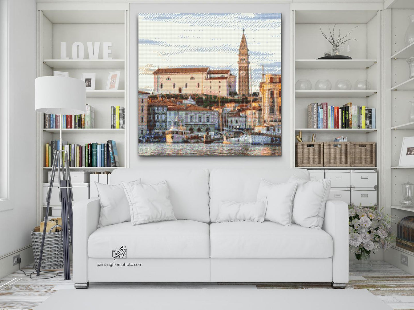 Diamond Painting - Byen Piran ved skumringstid - Slovenien