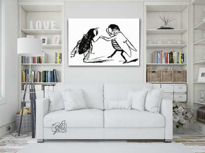 Diamond Painting - Sort-hvid insektdans