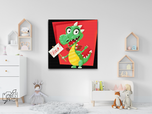 Diamond Painting - Grøn Drage
