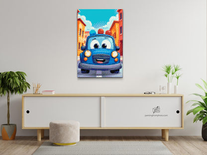 Diamond Painting - Politibil til børn