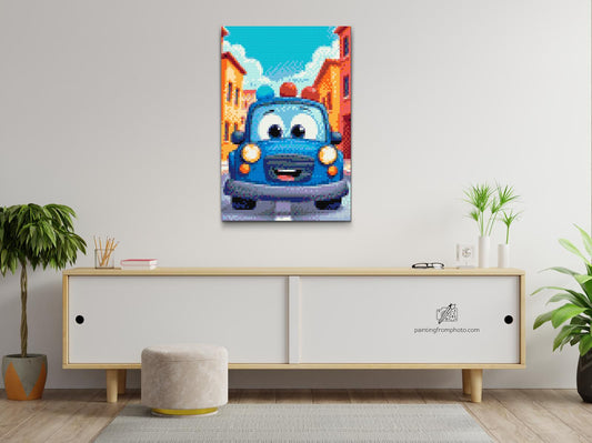 Diamond Painting - Politibil til børn