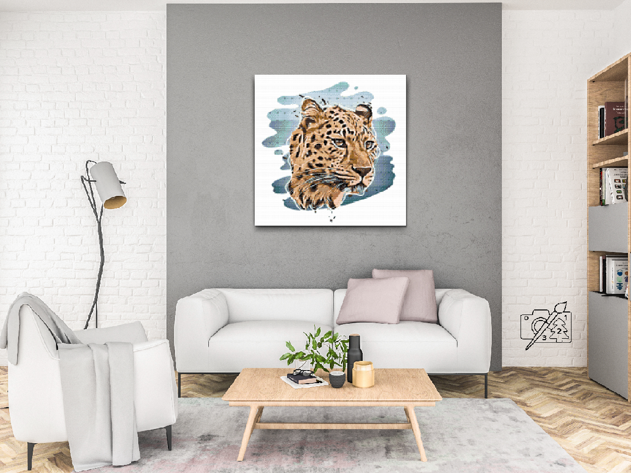 Diamond Painting - Leopardhoved