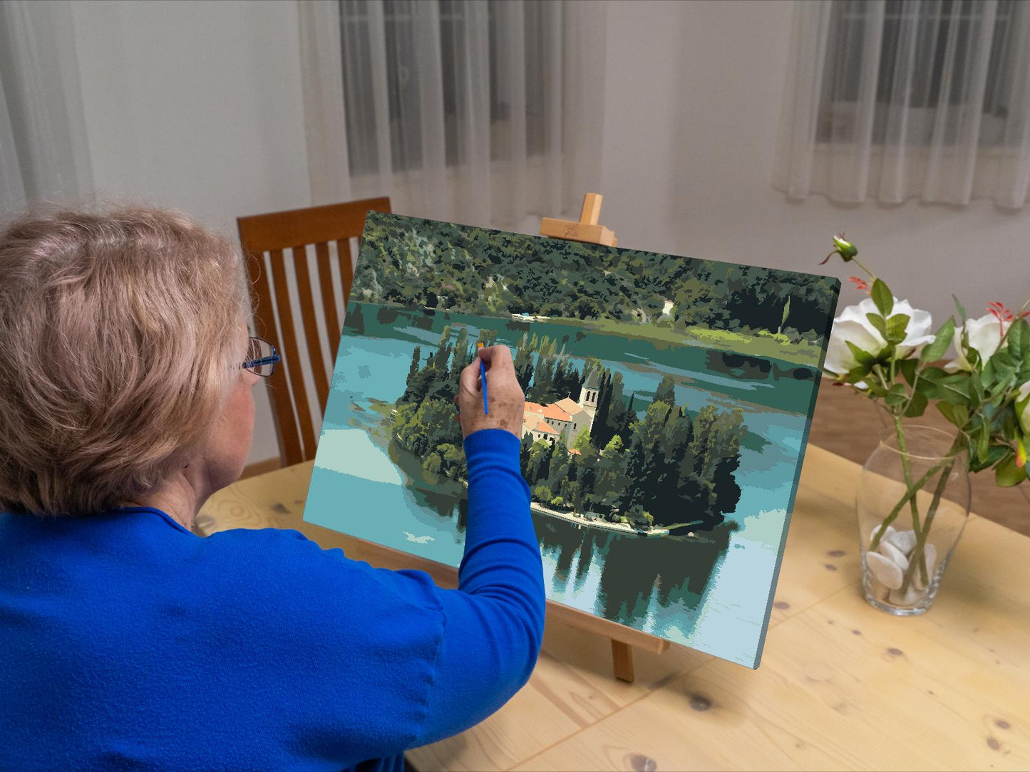 Paint by Numbers - Visovac-øen - Kroatien
