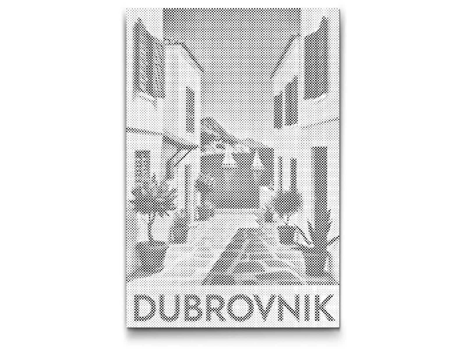 Mal-med-prikker -  Dubrovnik-plakat
