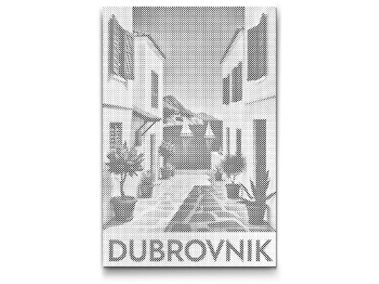 Mal-med-prikker -  Dubrovnik-plakat