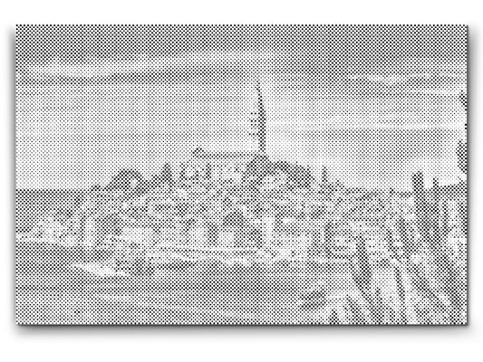 Mal-med-prikker -  Byen Rovinj - Kroatien