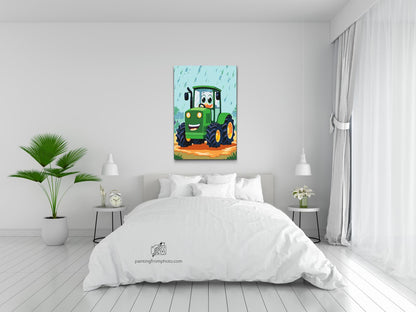 Paint by Numbers - Grøn traktor til børn
