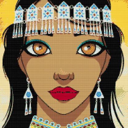 Diamond Painting - Smuk indisk kvinde