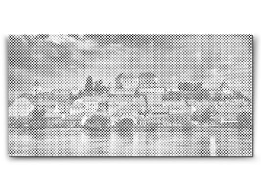 Mal-med-prikker -  Udsigt over byen Ptuj - Slovenien