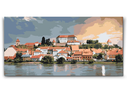 Paint by Numbers - Udsigt over byen Ptuj - Slovenien