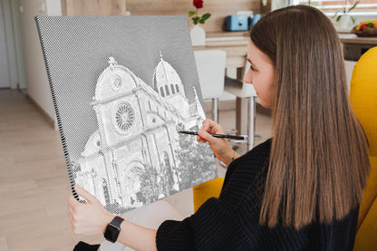 Mal-med-prikker -  Sankt Jakobs Katedral, Šibenik - Kroatien
