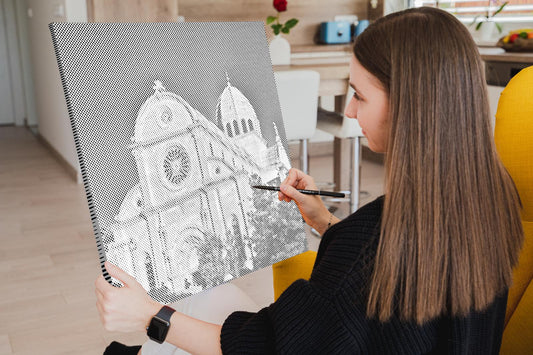 Mal-med-prikker -  Sankt Jakobs Katedral, Šibenik - Kroatien