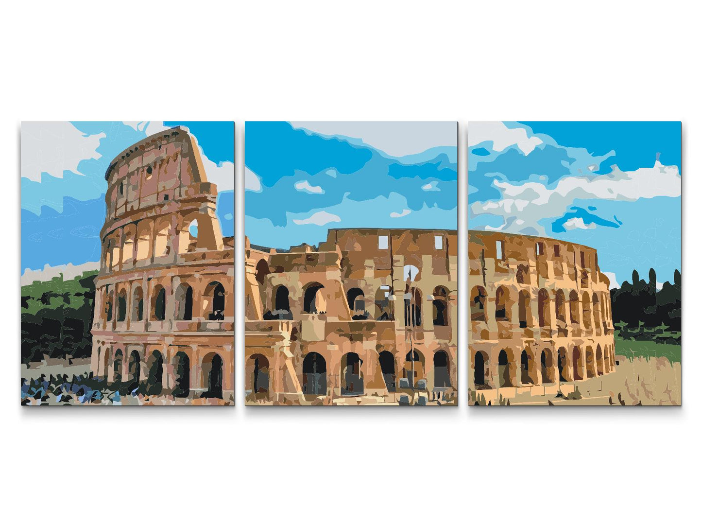 Paint by Numbers - Colosseum 2 (sæt af 3 lærreder)