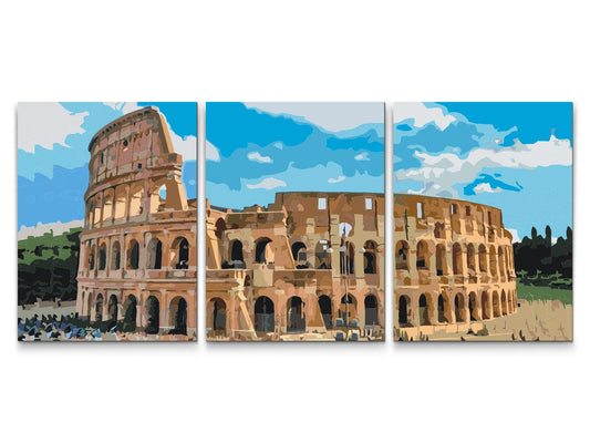Paint by Numbers - Colosseum 2 (sæt af 3 lærreder)