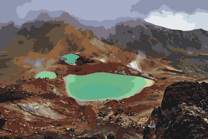 Paint by Numbers - Tongariro Nationalpark