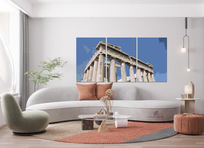 Paint by Numbers - Akropolis, Athen 2 (sæt af 3 lærreder)