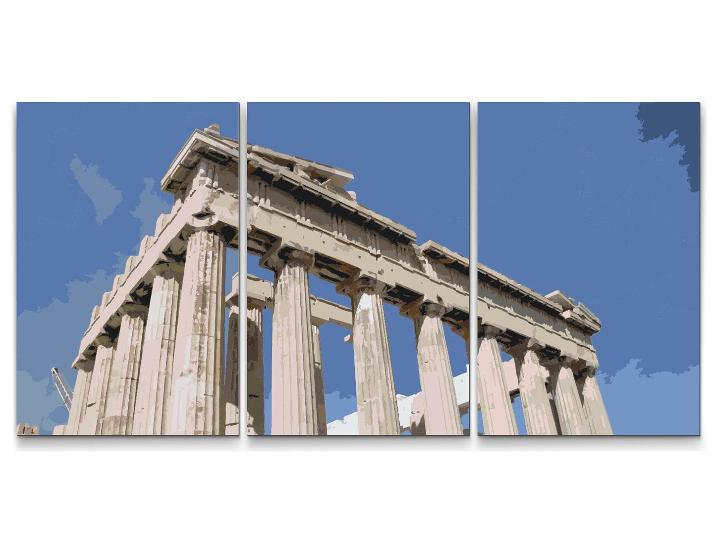 Paint by Numbers - Akropolis, Athen 2 (sæt af 3 lærreder)