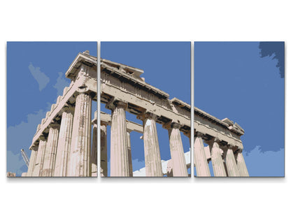 Paint by Numbers - Akropolis, Athen 2 (sæt af 3 lærreder)