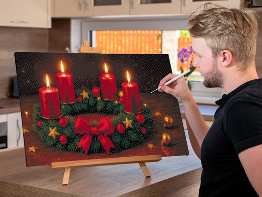 Diamond Painting - Adventskrans til bordet