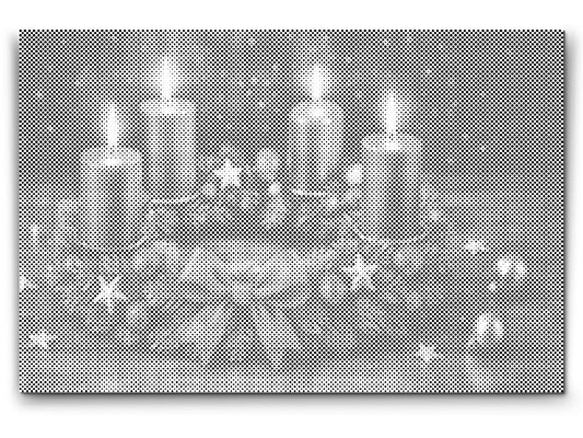 Mal-med-prikker -  Adventskrans til bordet