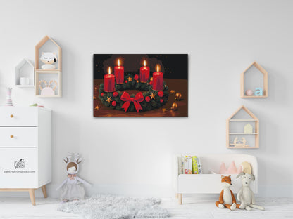 Paint by Numbers - Adventskrans til bordet