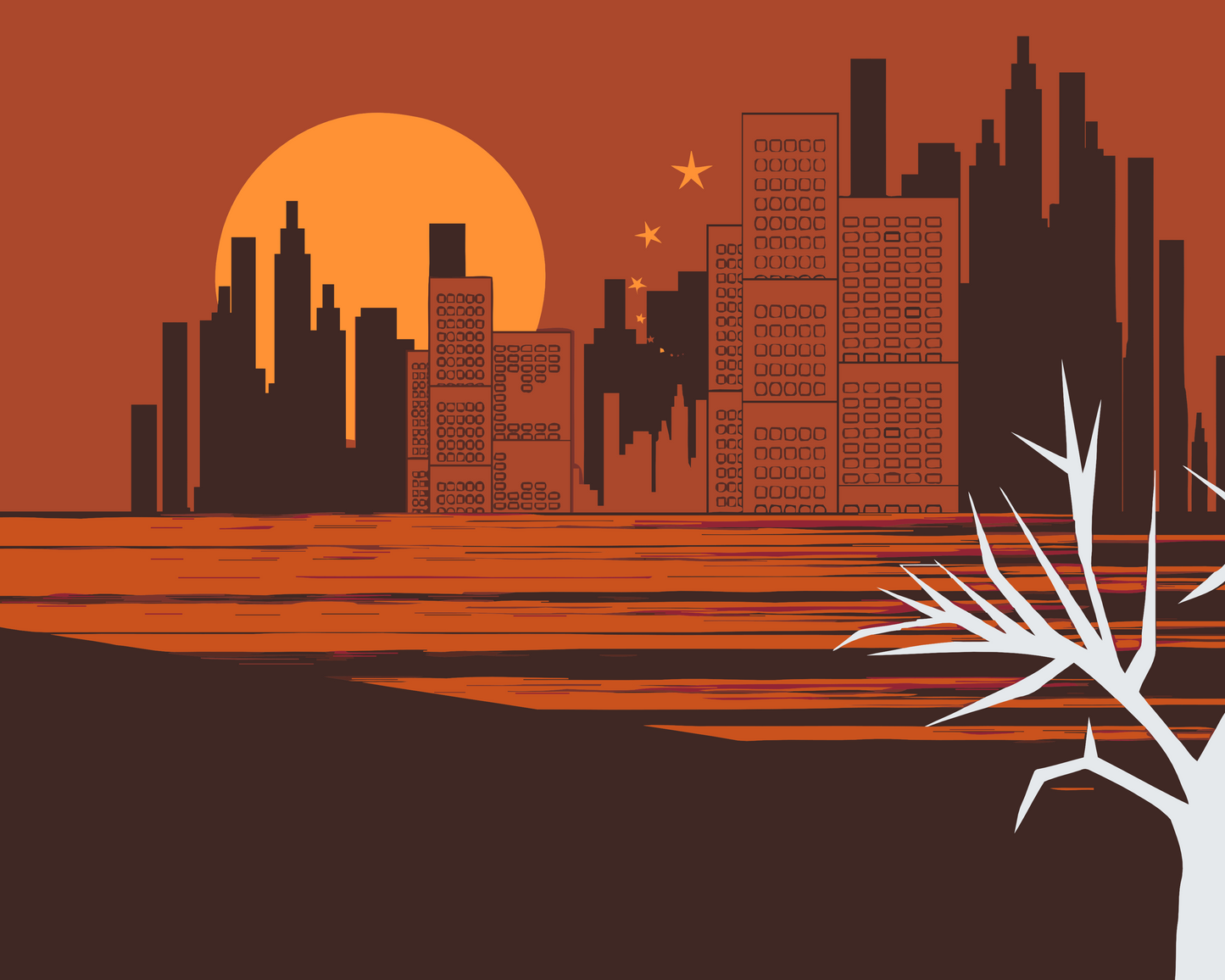 Paint by Numbers - Orange Skyline