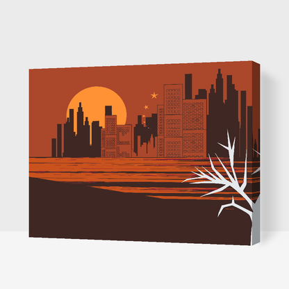 Paint by Numbers - Orange Skyline