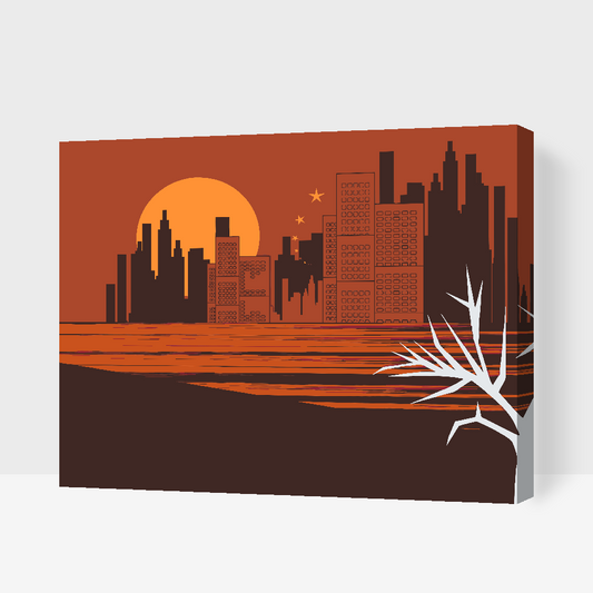 Paint by Numbers - Orange Skyline