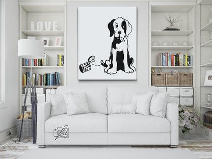 Paint by Numbers - B/W Dog