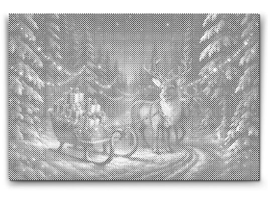 Mal-med-prikker -  Julemandens slæde