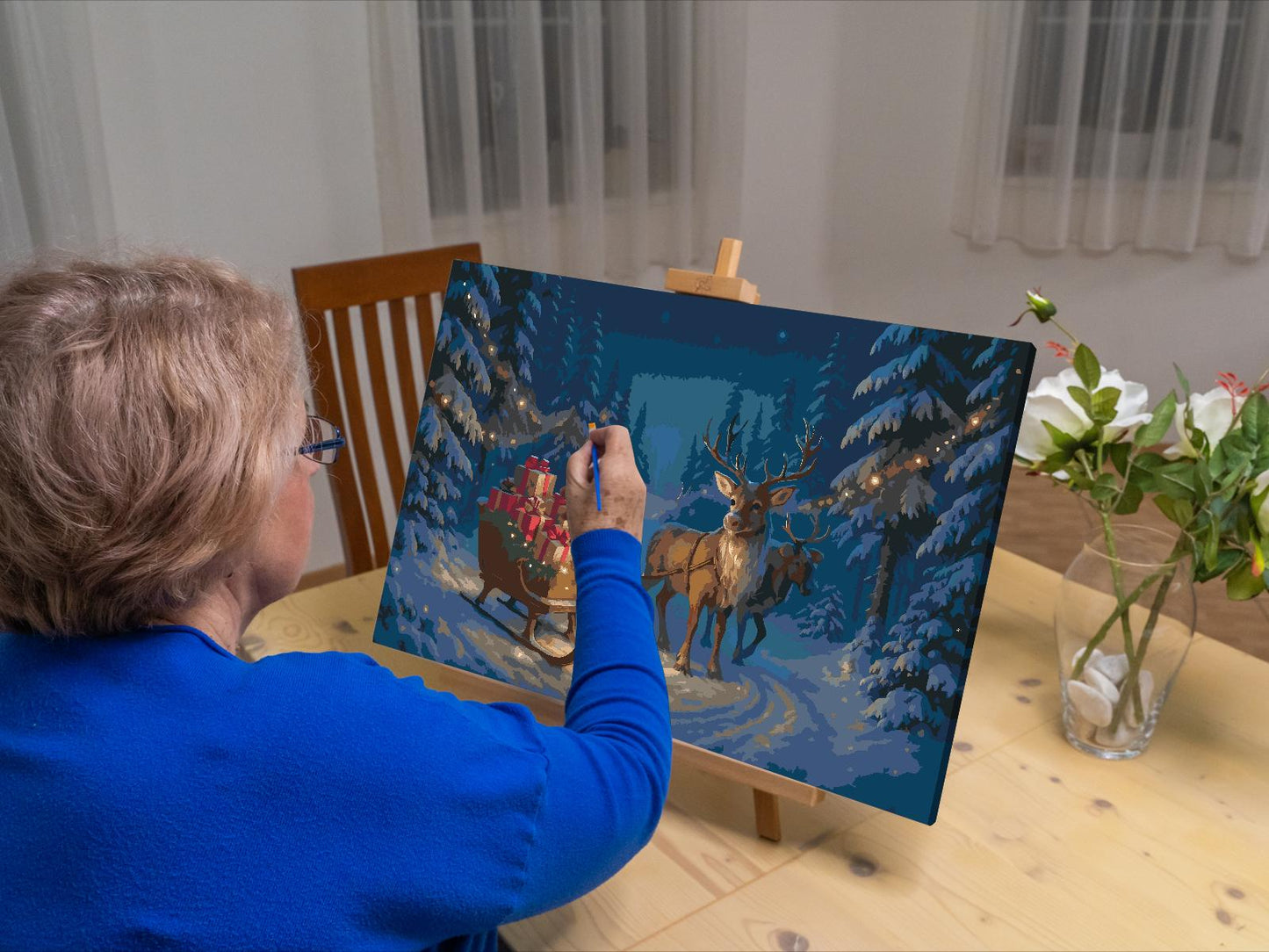 Paint by Numbers - Julemandens slæde
