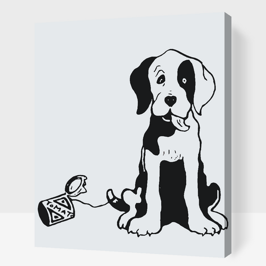 Paint by Numbers - B/W Dog
