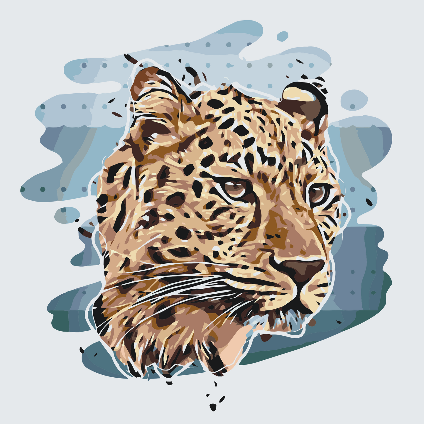 Paint by Numbers - Leopardhoved