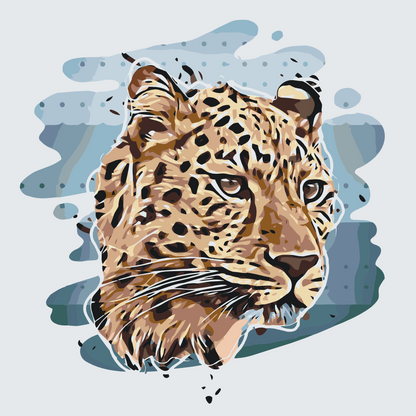 Paint by Numbers - Leopardhoved
