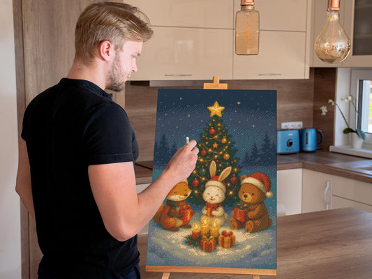 Diamond Painting - Dyr til jul