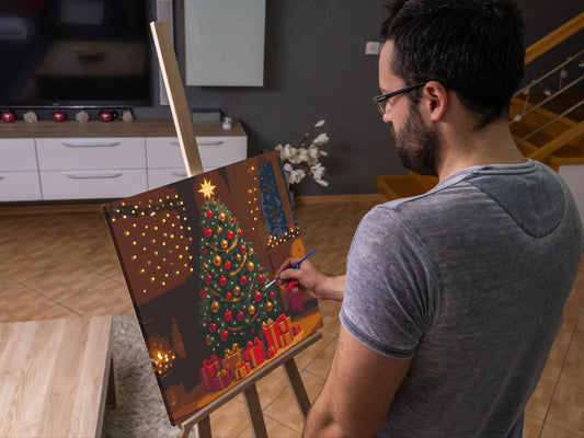 Paint by Numbers - Juletræ med gaver