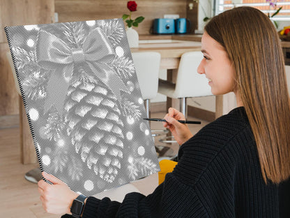 Mal-med-prikker -  Julekogle