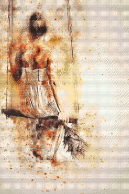 Diamond Painting - Pige på gyngen