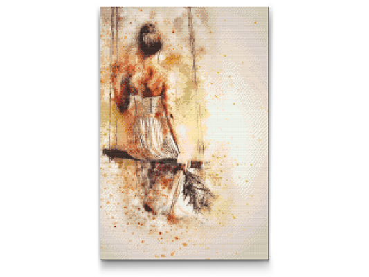 Diamond Painting - Pige på gyngen
