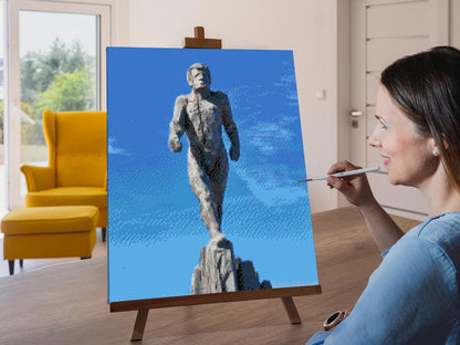 Diamond Painting - Statue af Ismanden, Zugspitze – Tyskland