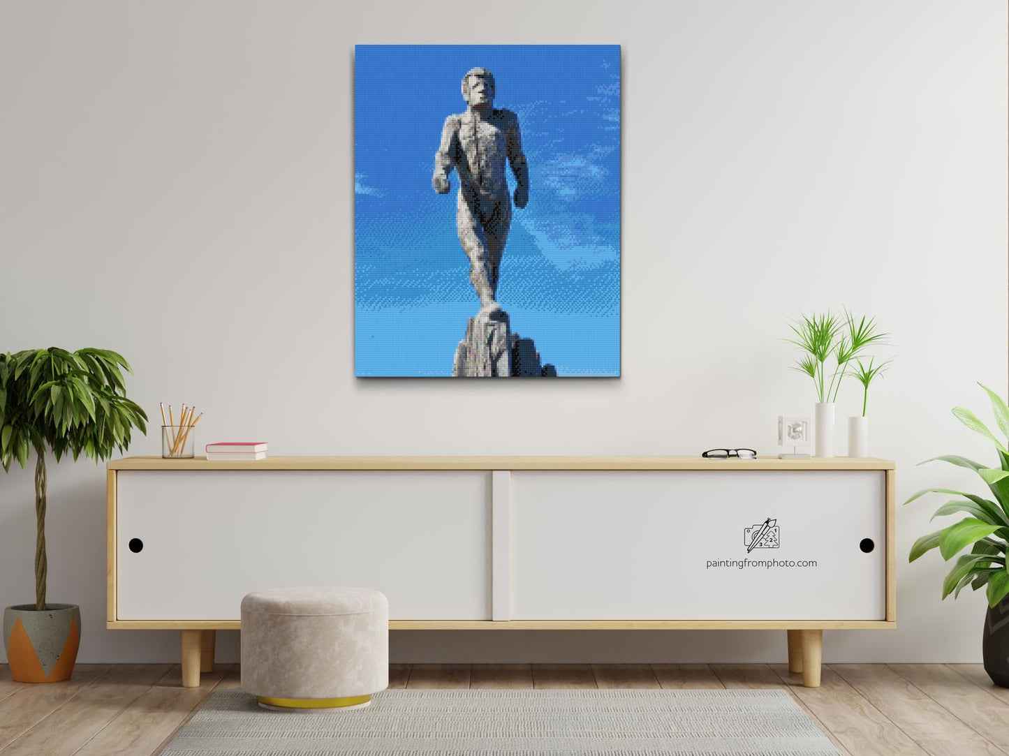 Diamond Painting - Statue af Ismanden, Zugspitze – Tyskland