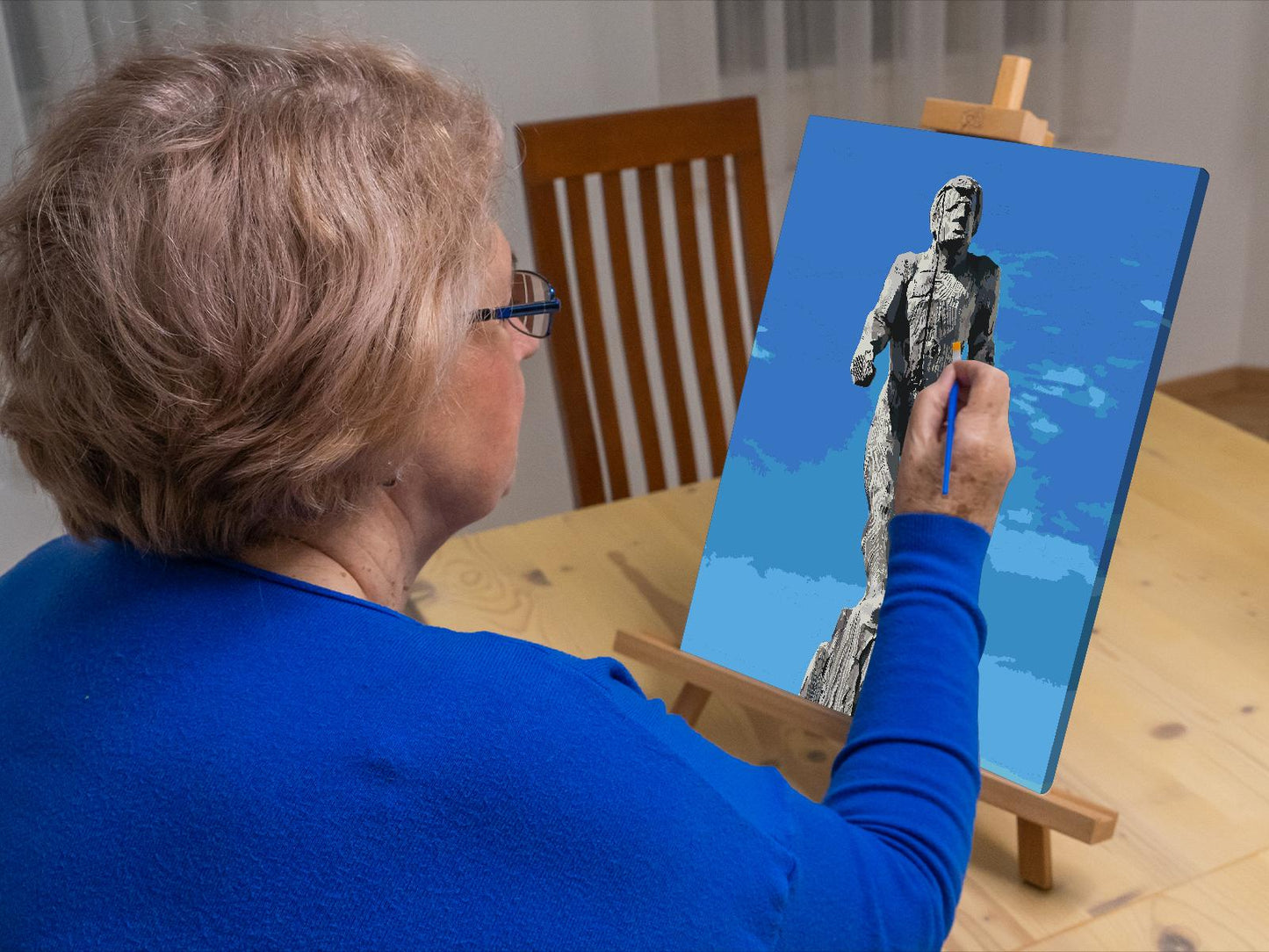 Paint by Numbers - Statue af Ismanden, Zugspitze – Tyskland
