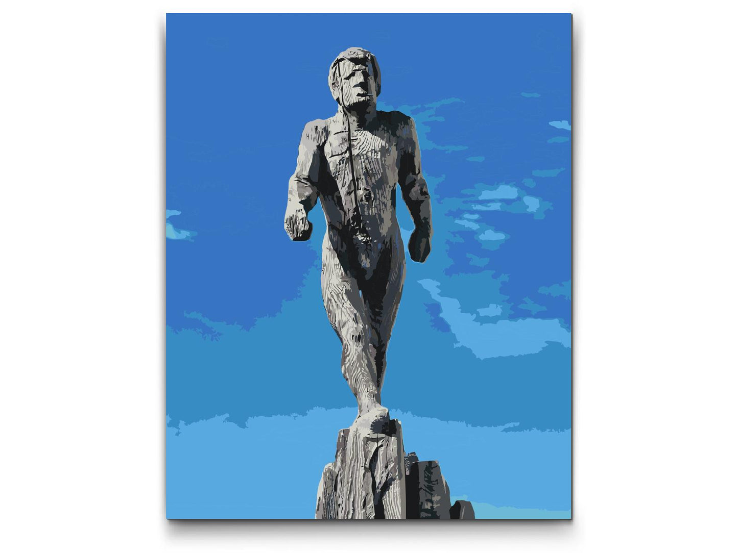Paint by Numbers - Statue af Ismanden, Zugspitze – Tyskland