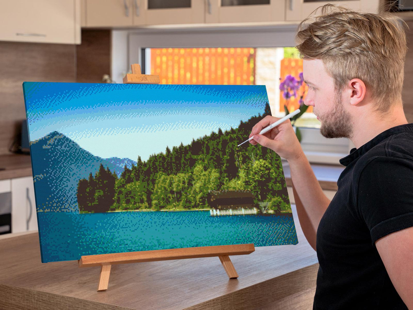 Diamond Painting - Lille Hus ved Walchensee – Tyskland