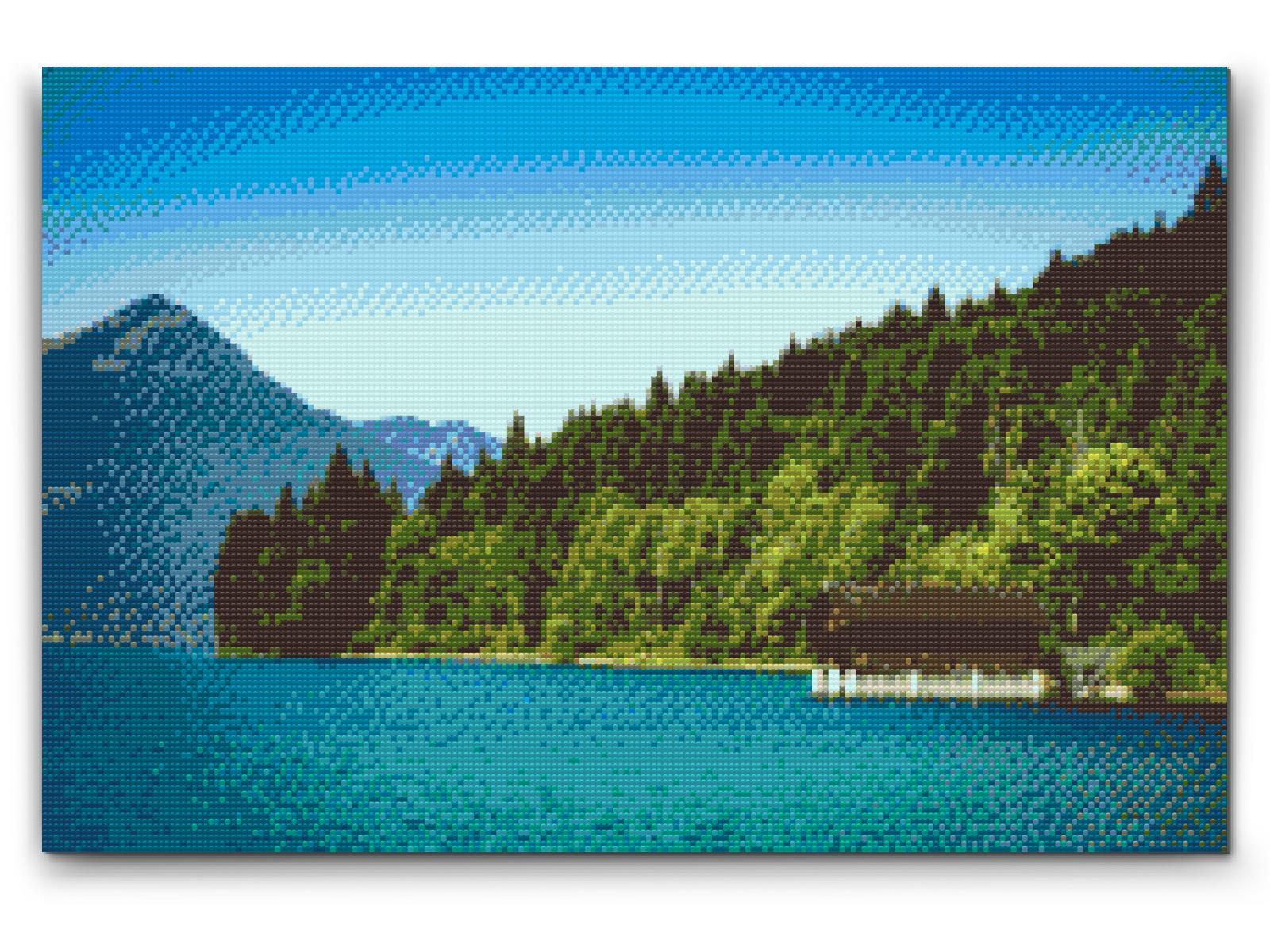 Diamond Painting - Lille Hus ved Walchensee – Tyskland