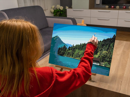 Paint by Numbers - Lille Hus ved Walchensee – Tyskland