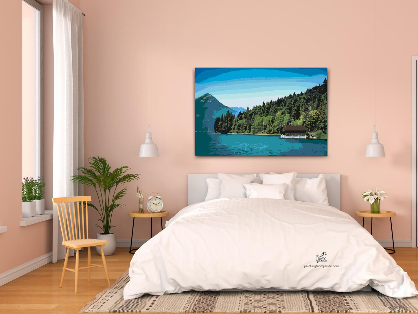 Paint by Numbers - Lille Hus ved Walchensee – Tyskland
