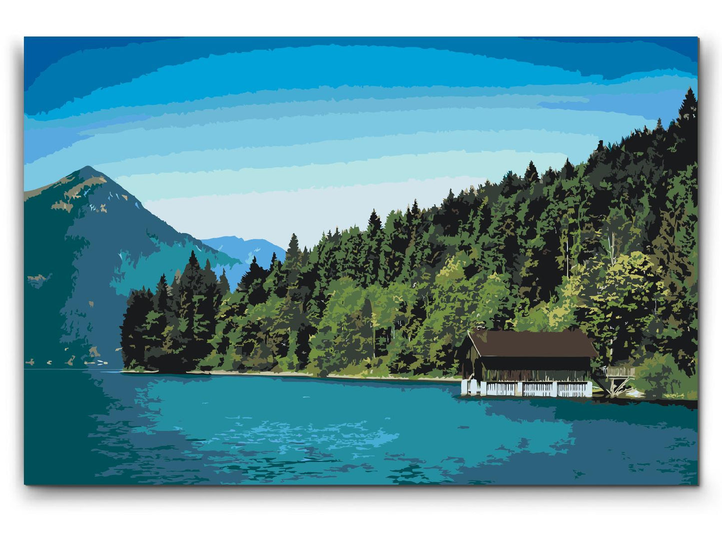 Paint by Numbers - Lille Hus ved Walchensee – Tyskland