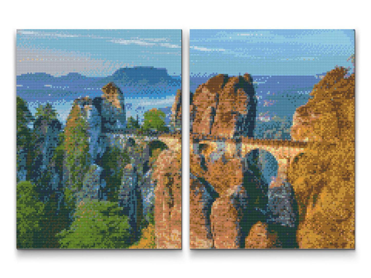 Diamond Painting - Bastei-broen – Tyskland (sæt af 2 lærreder)